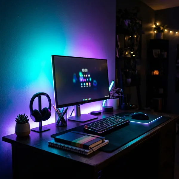 Monitör arkası RGB neon ışık