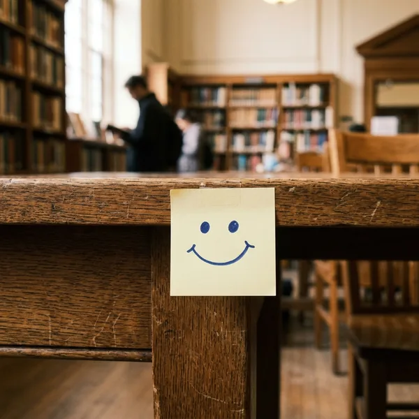 Masanın kenarına küçük post-it