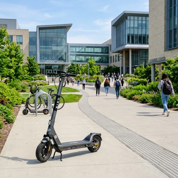 Elektrikli scooter ile hızlı geçiş